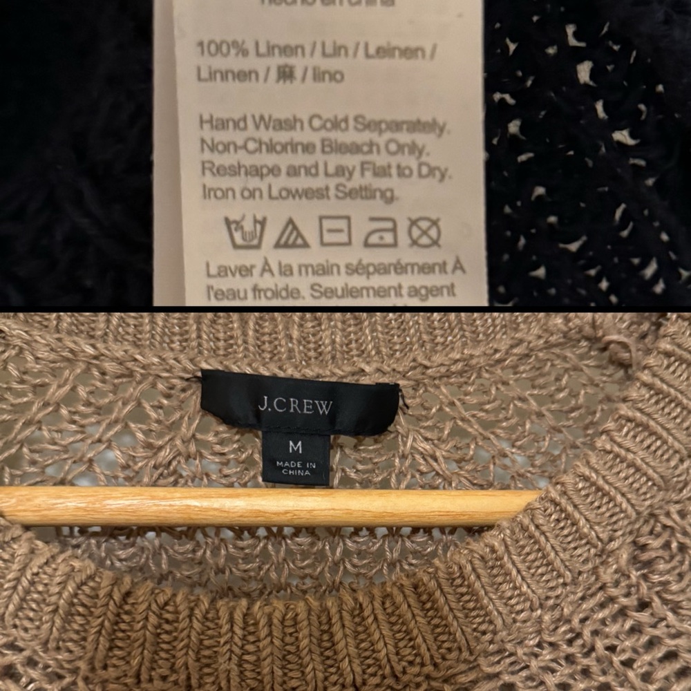 J-Crew - linen sweater - tan - Size M